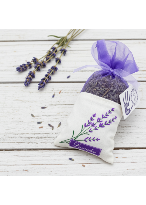 Sacchetto ricamato con Lavanda